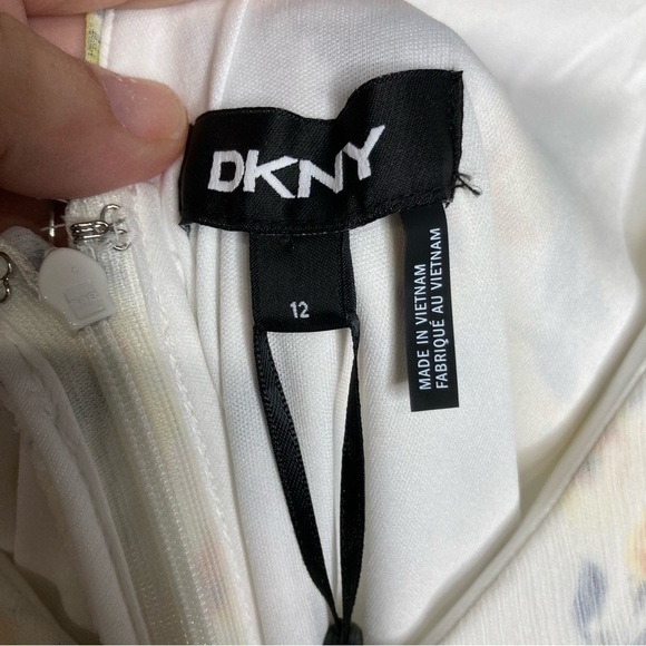 NWT DKNY floral dress hi-lo ruffle size 12 - Picture 5 of 9